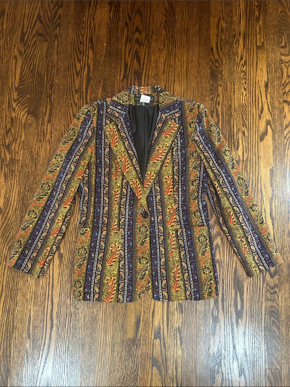 Vintage 90s Harvé Bernard Maximalist Paisley Blazer